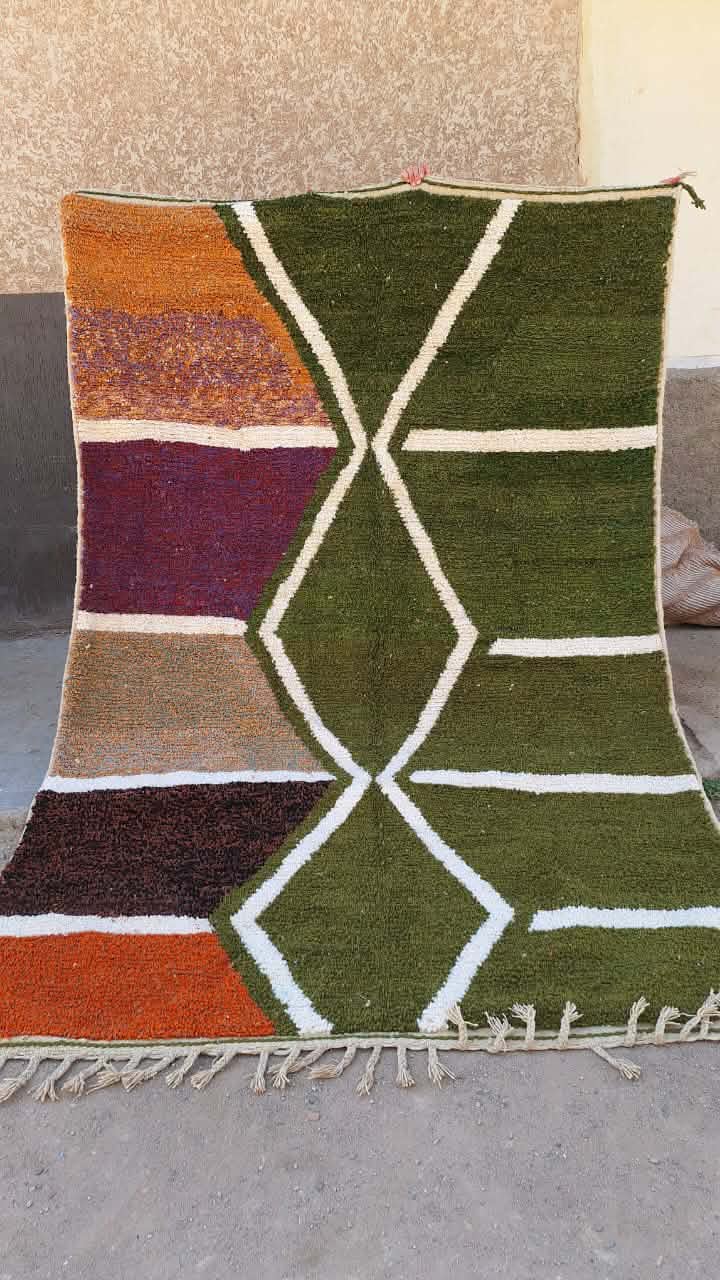 Green coloured Zanafi rug