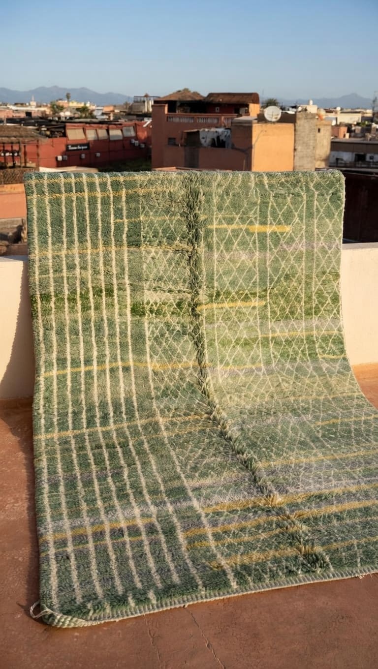 A Taznakht rug in a Moroccan home